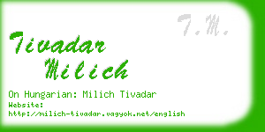 tivadar milich business card